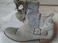 Botki szaro - srebrne, r. 40