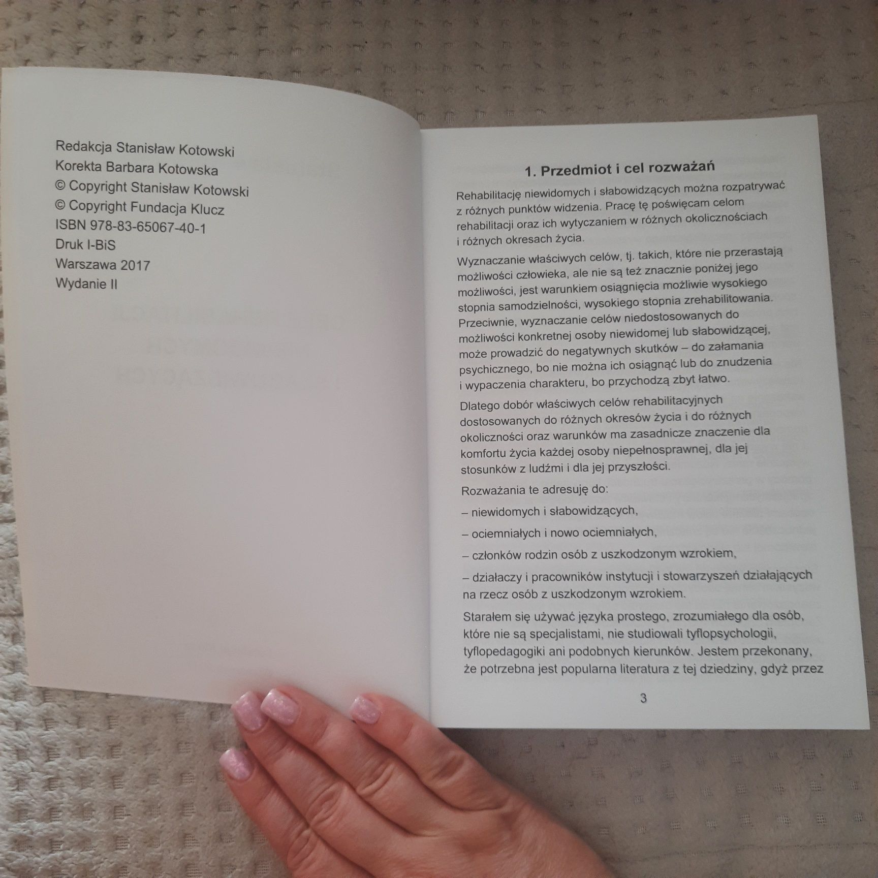 Cele rehabilitacji niewidomych i słabowidzących - Stanisław Kotowski