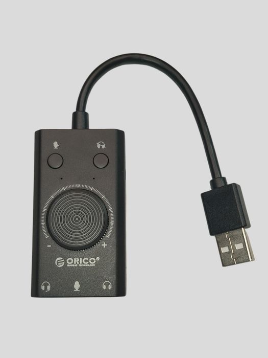 Зовнішня звукова картка USB Orico SC2 - Black (TRS,TRRS,3AUX)