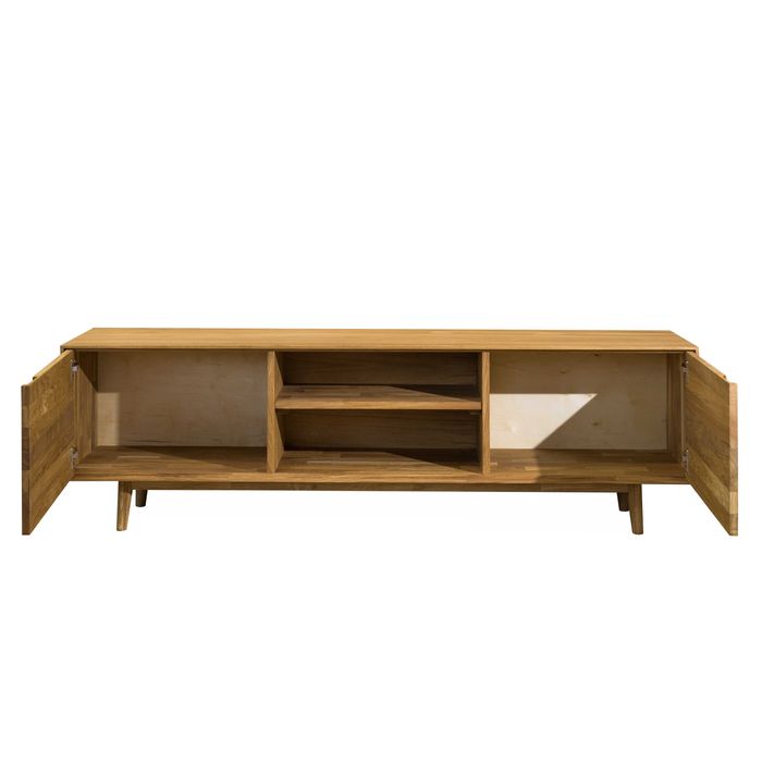 Lita dębowa szafka RTV Victoris 180 cm x 53,5 cm x 39 cm dąb olejowany