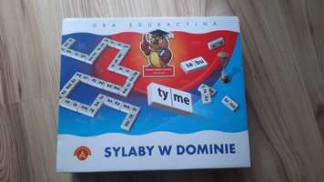Sylaby w dominie, gra edukacyjna, domino