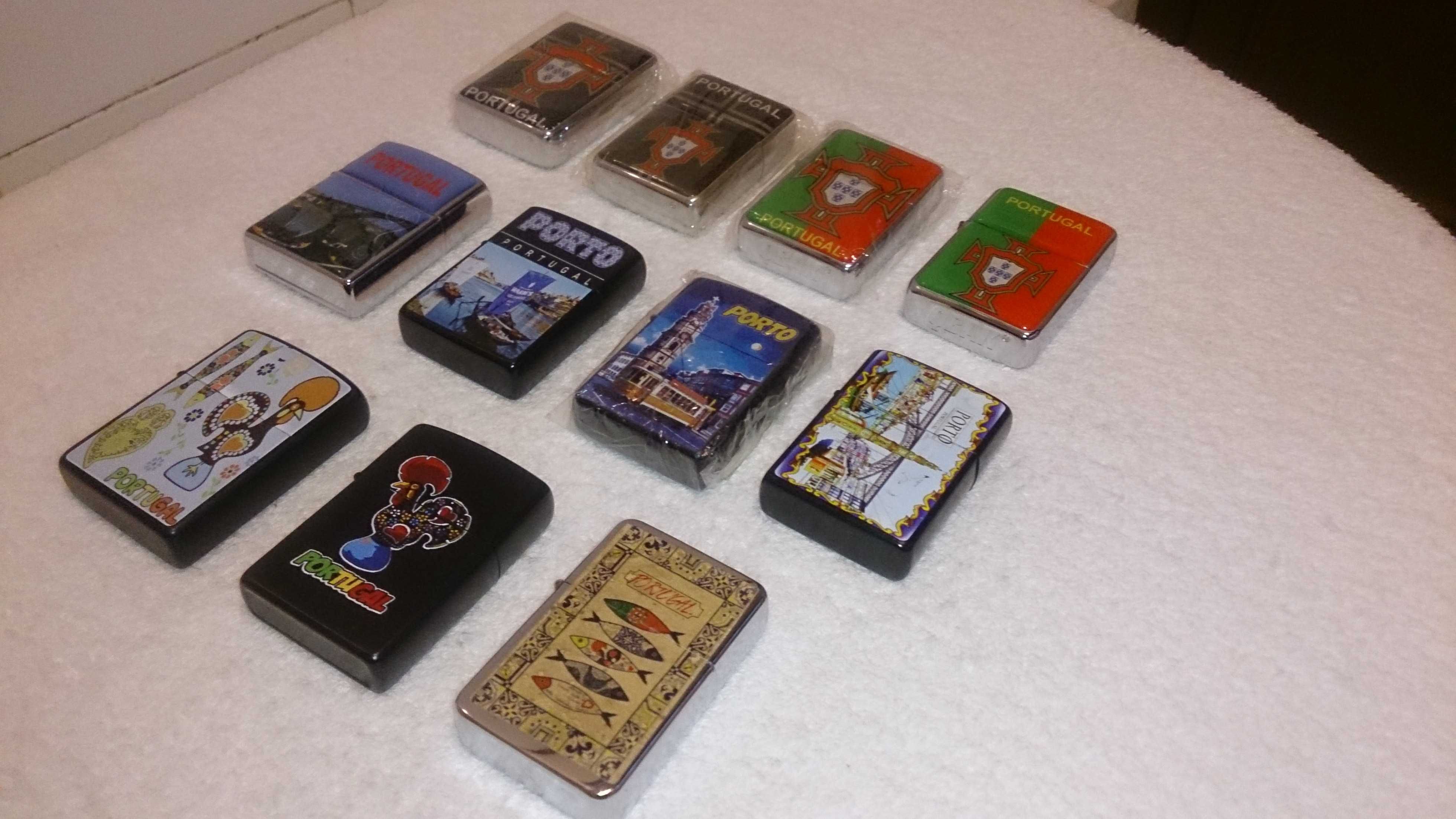 11 isqueiros tipo zippo (alusivos a portugal)
