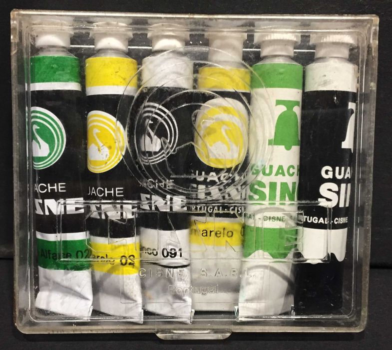 Caixa de guaches Cizne e Sino em caixa original 1960's