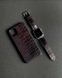 Кожаный чехол для iPhone под крокодила, шкіряні чохли на айфон