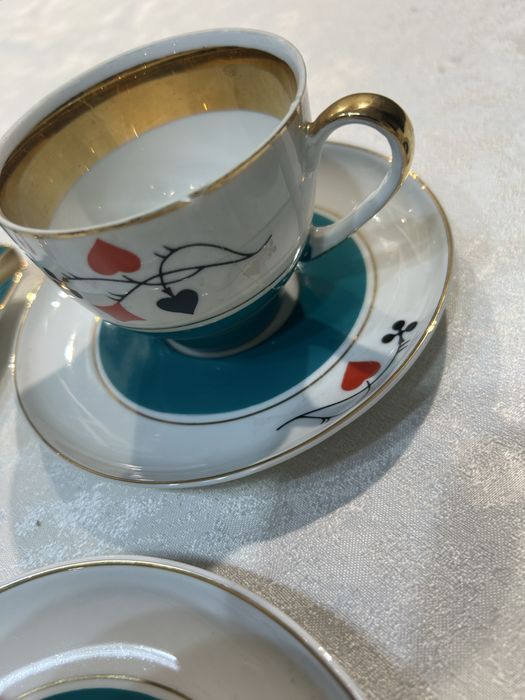 Serwis porcelanowy  do kawy-brydża z Ćmielowa