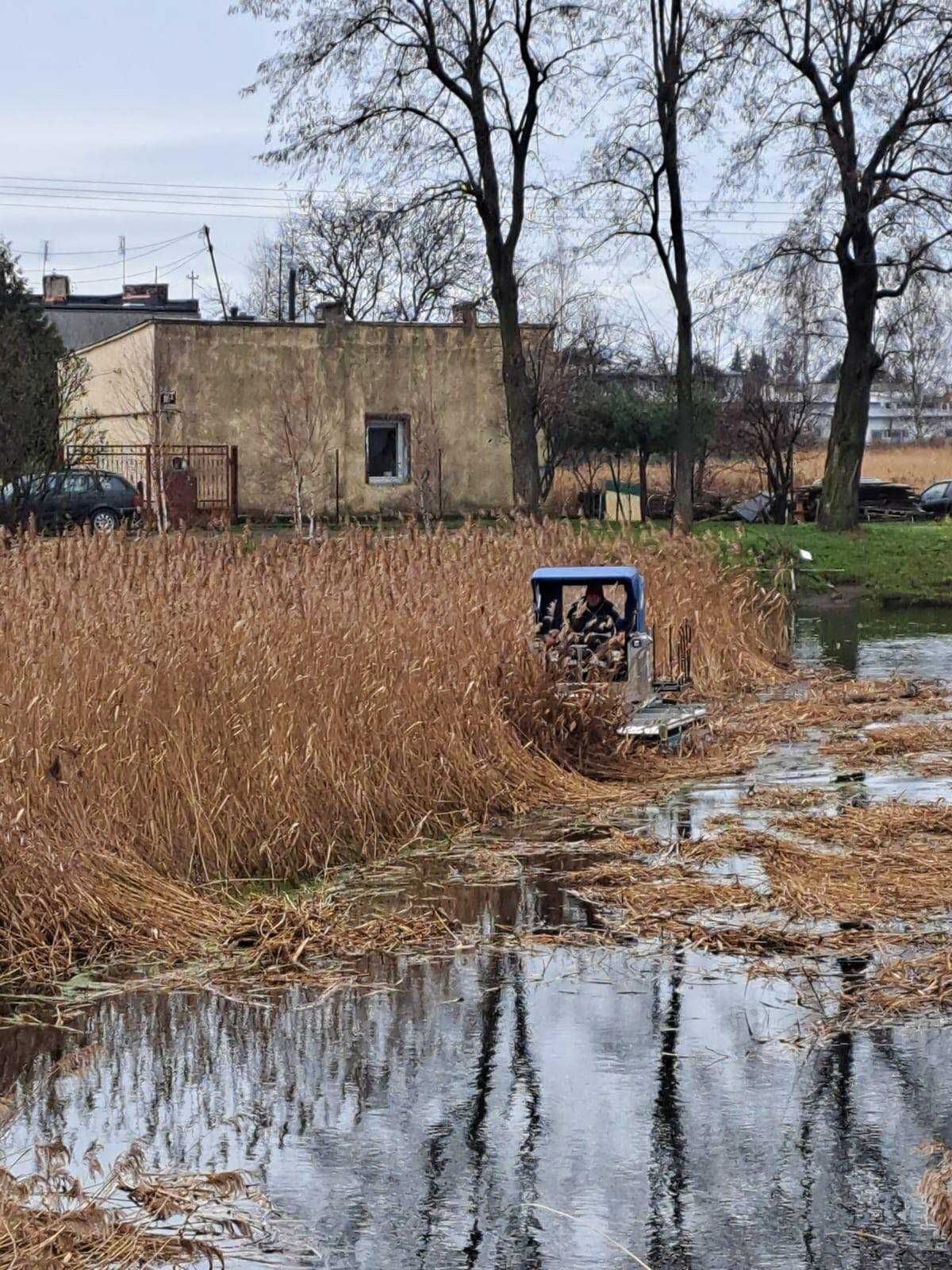 Koszenie trzcin odmulanie czyszczenie stawów i akwenów wodnych