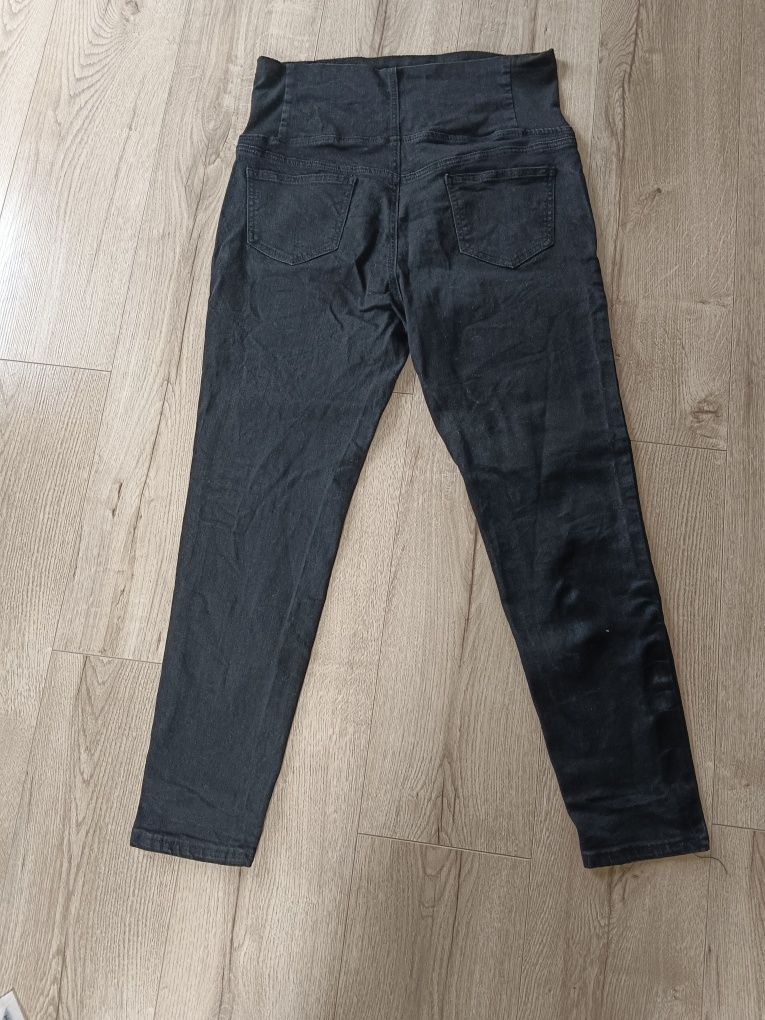 Spodnie ciążowe czarne jeansy rozmiar L
