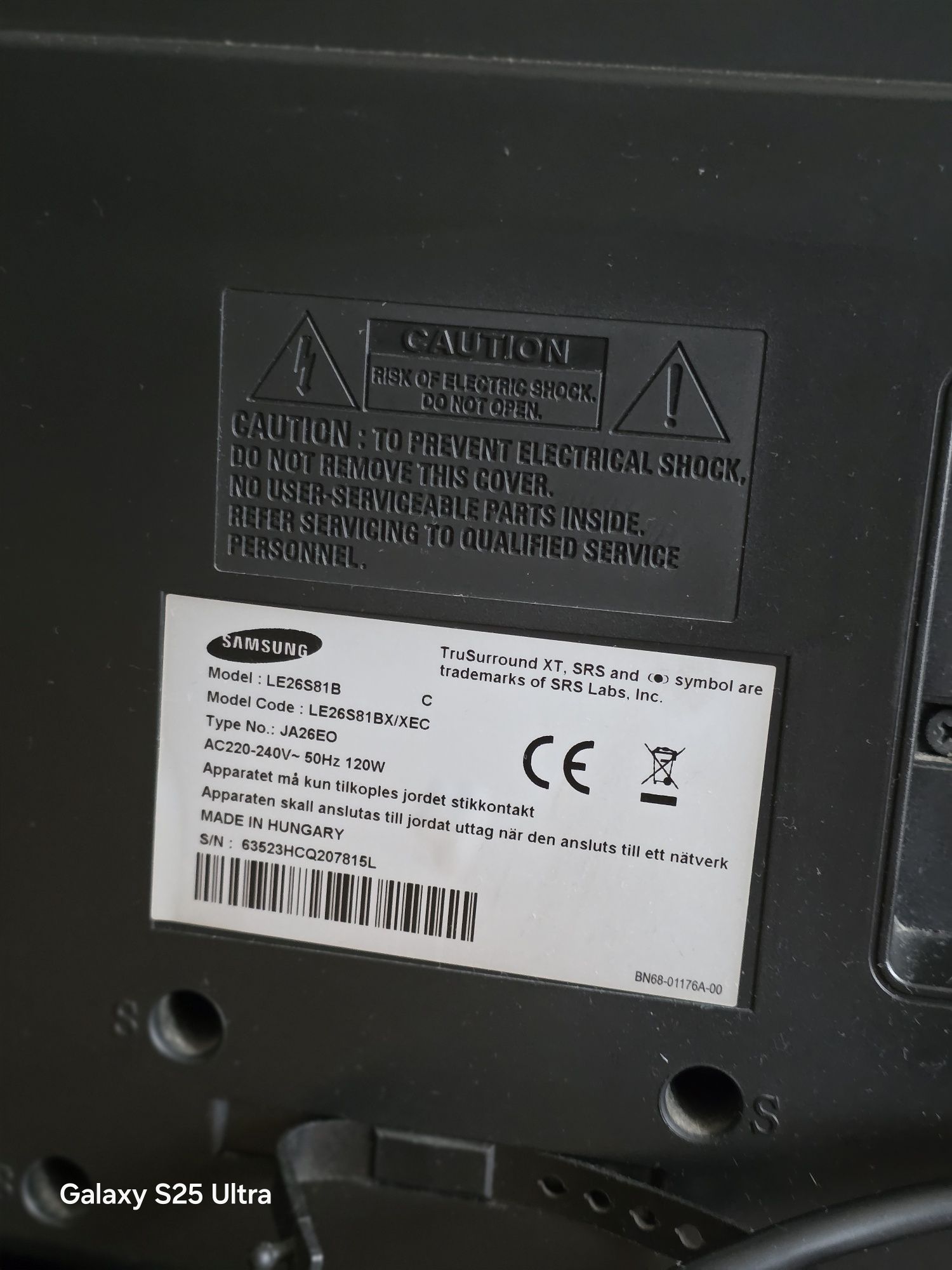 Model LE26S81 BX/XEC