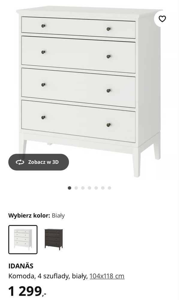 Komoda 4 szuflady IDANÄS