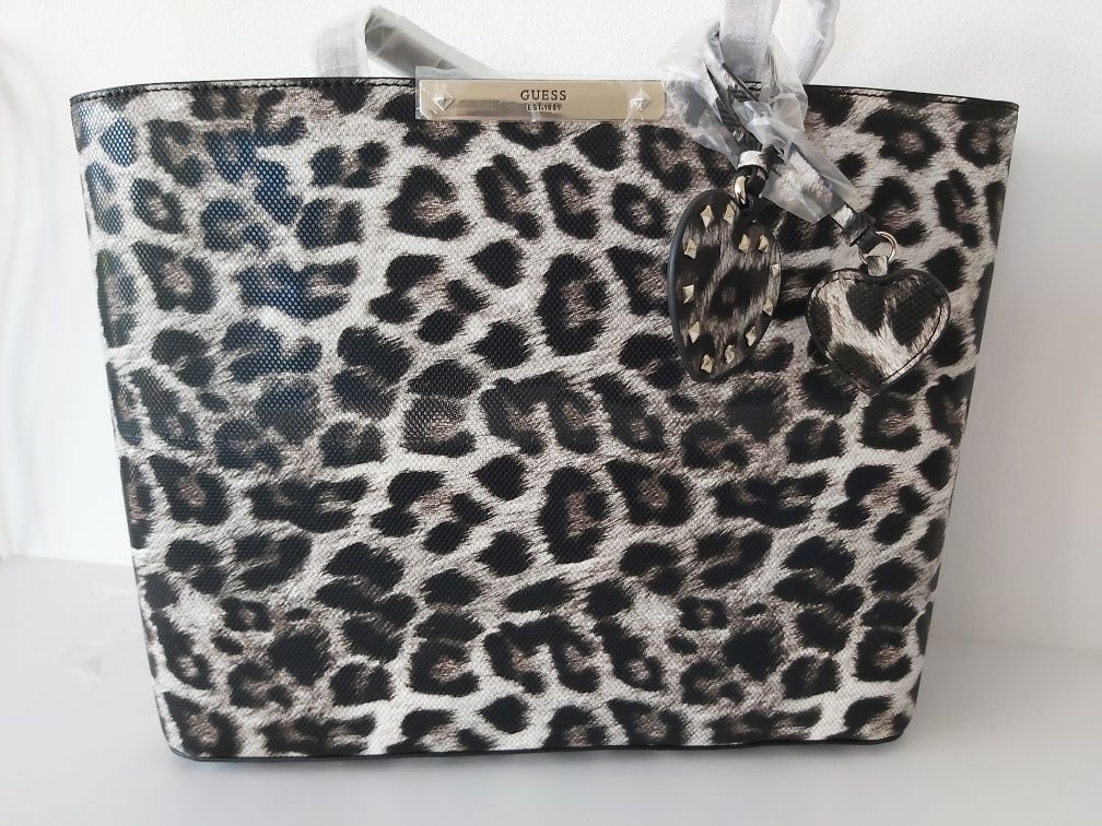 Nowa torebka shopperka torba LEOPARD GUESS panterka