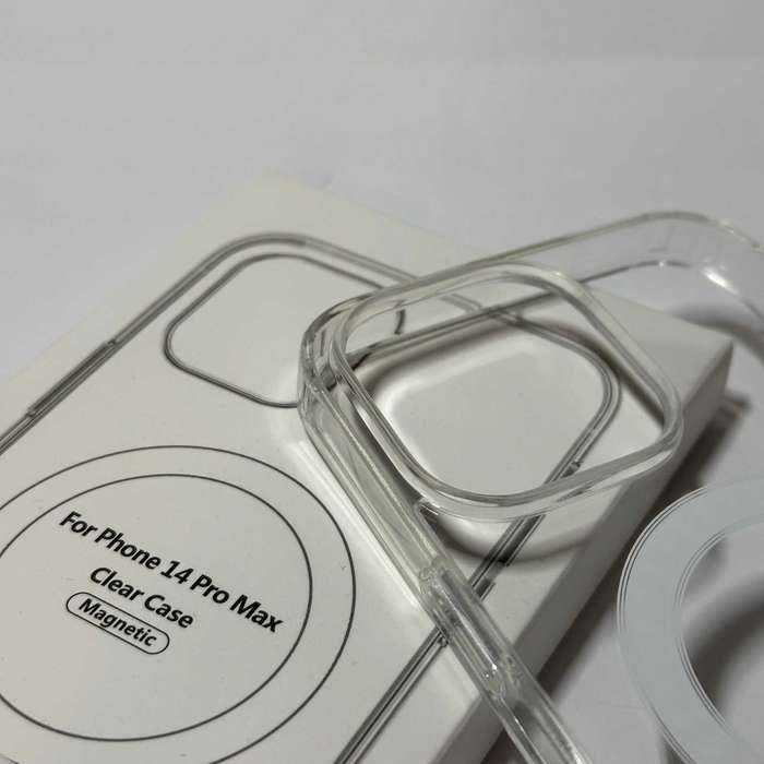 NOWE Etui iPhone 14 Pro Max Przezroczyste + MAGSAFE Ładowanie Indukcja