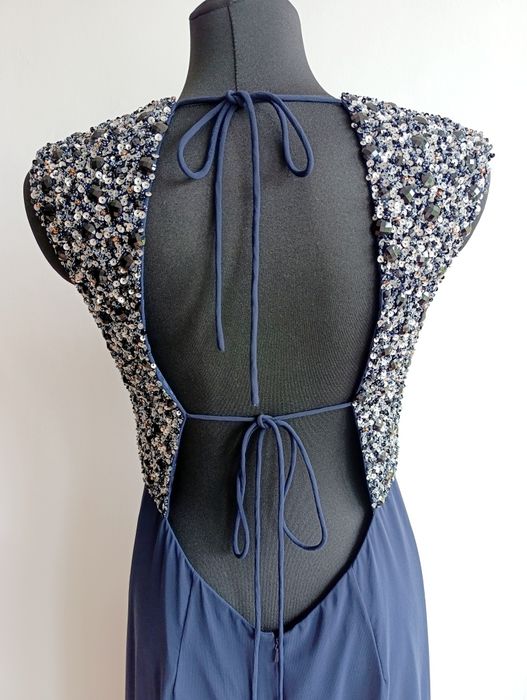 Granatowa suknia wieczorowa Riccovero rozmiar XL