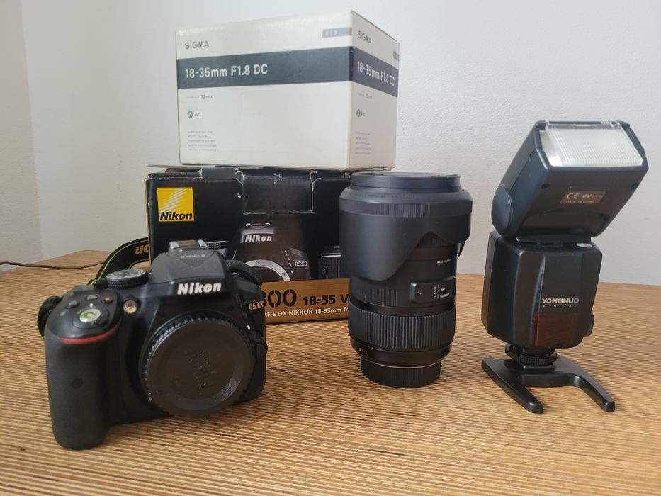 Aparat Nikon D5300 + rewelacyjny obiektyw SIGMA 18-35mm F 1.8DC