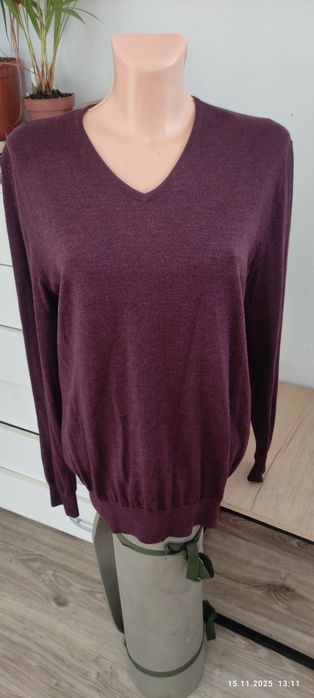 Sweter sweterek cienki Thomas maine Merino