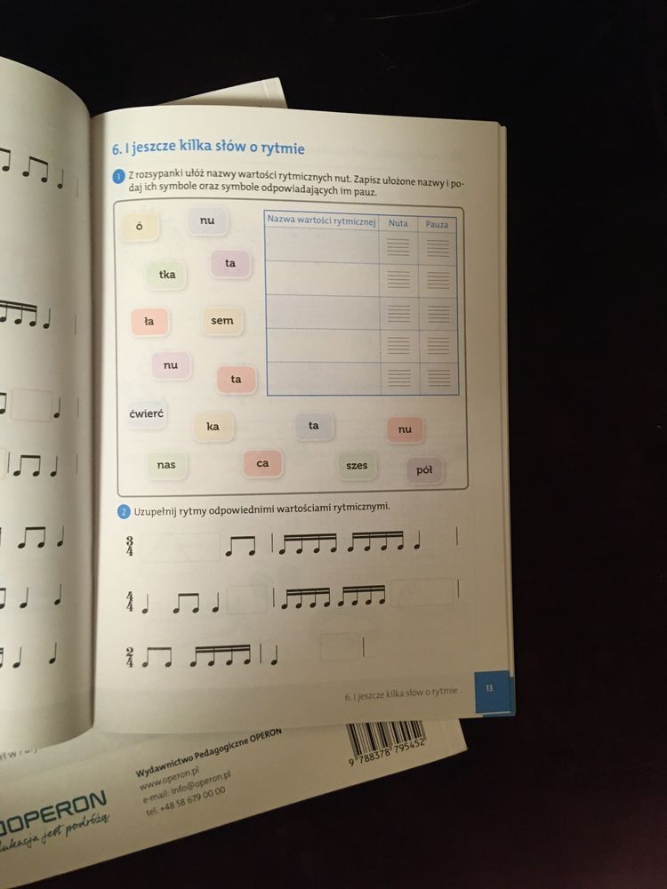 Nowy podręcznik Muzyka 4 Operon zestaw zeszyt ćwiczeń