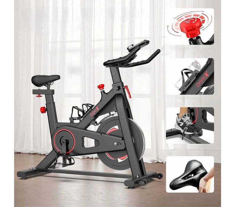 Dripex Rower treningowy magnetyczny 150 kg monitor LCD
