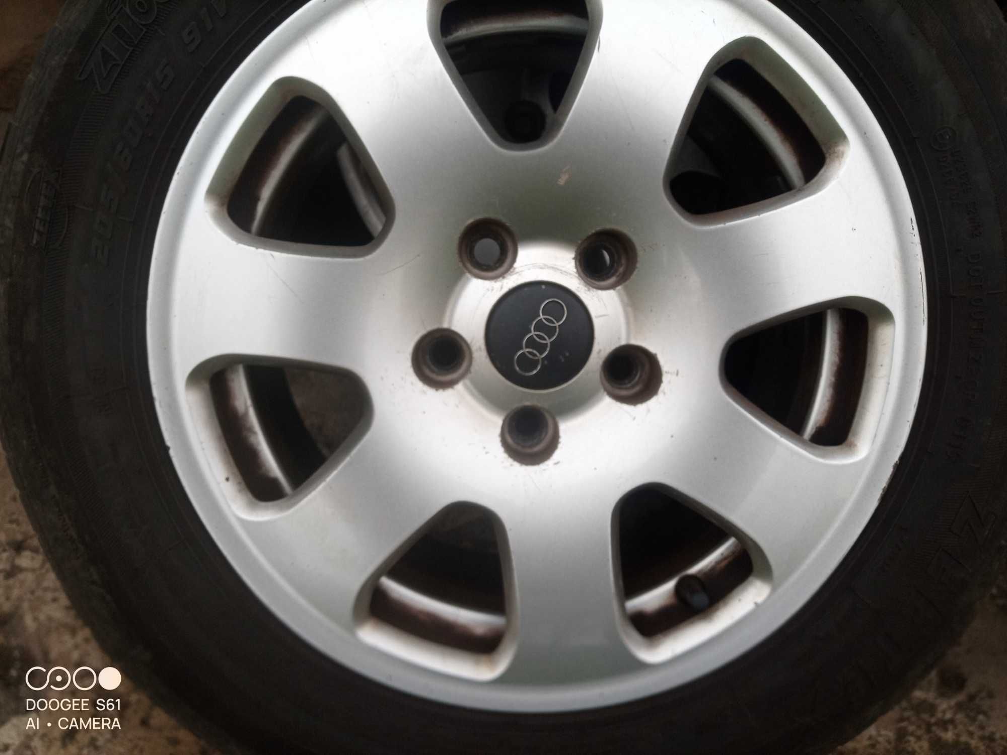 FELGI ALUSY AUDI ,VW ,SEAT - 5x112  + opony 205/60/15