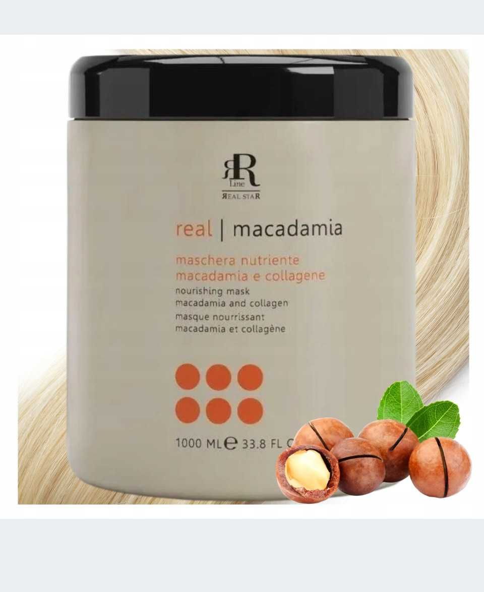 Maska do włosów REAL STAR MACADAMIA nawilżająca RR LINE 1000 ml