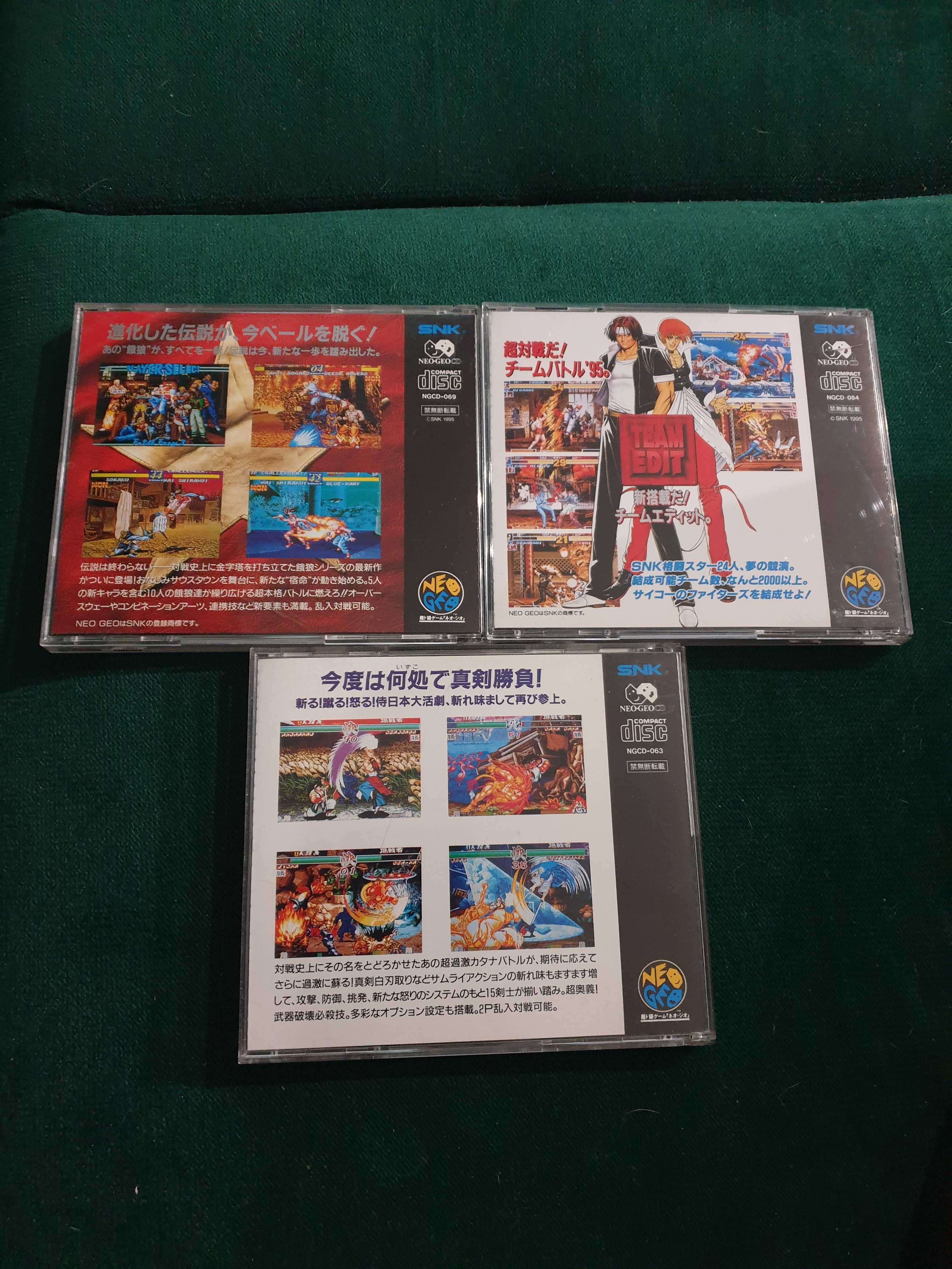 3 gry Neo Geo UNIKAT Samurai Spirits, Fighters i Fatal Fury