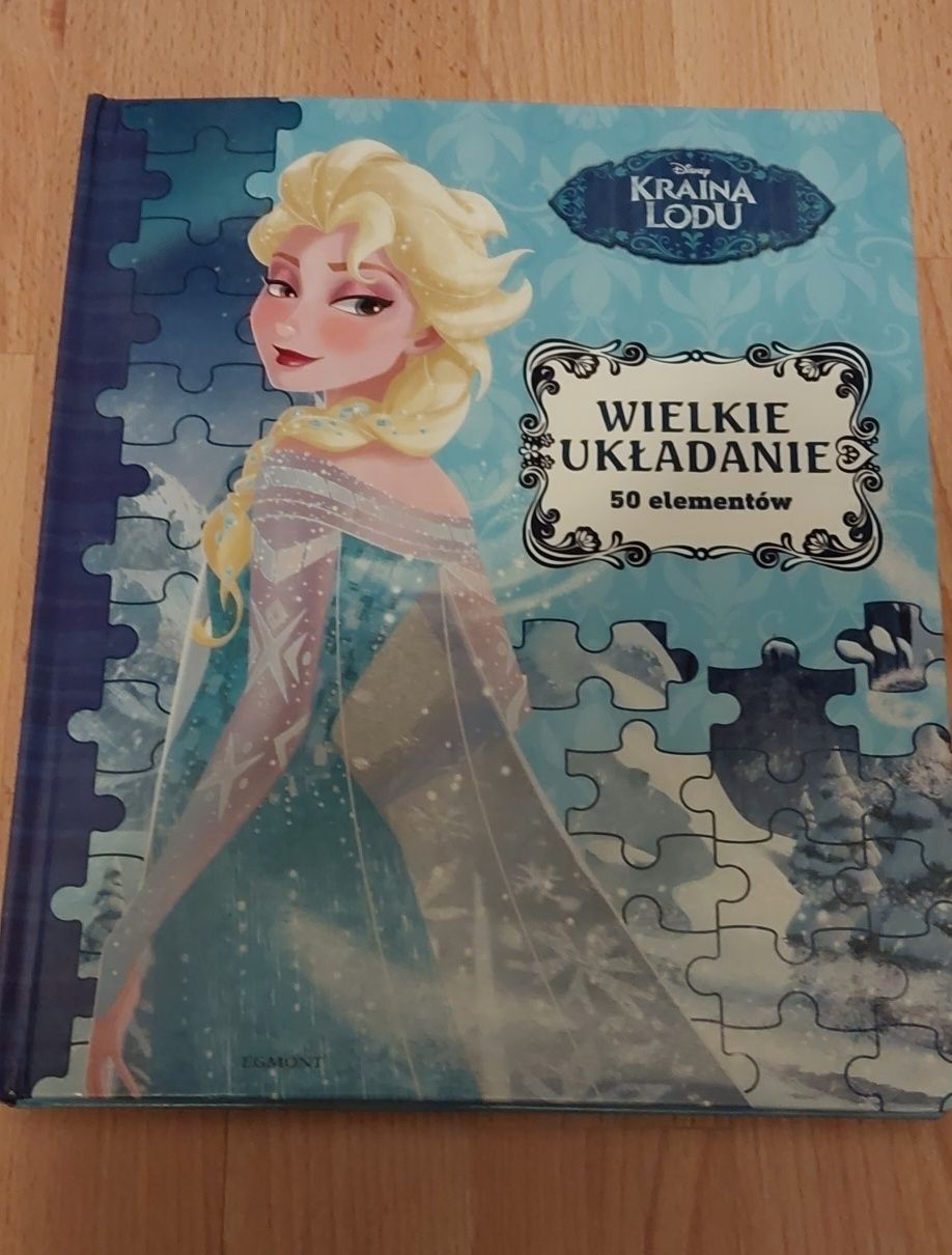 Książka kraina lodu z puzzlami