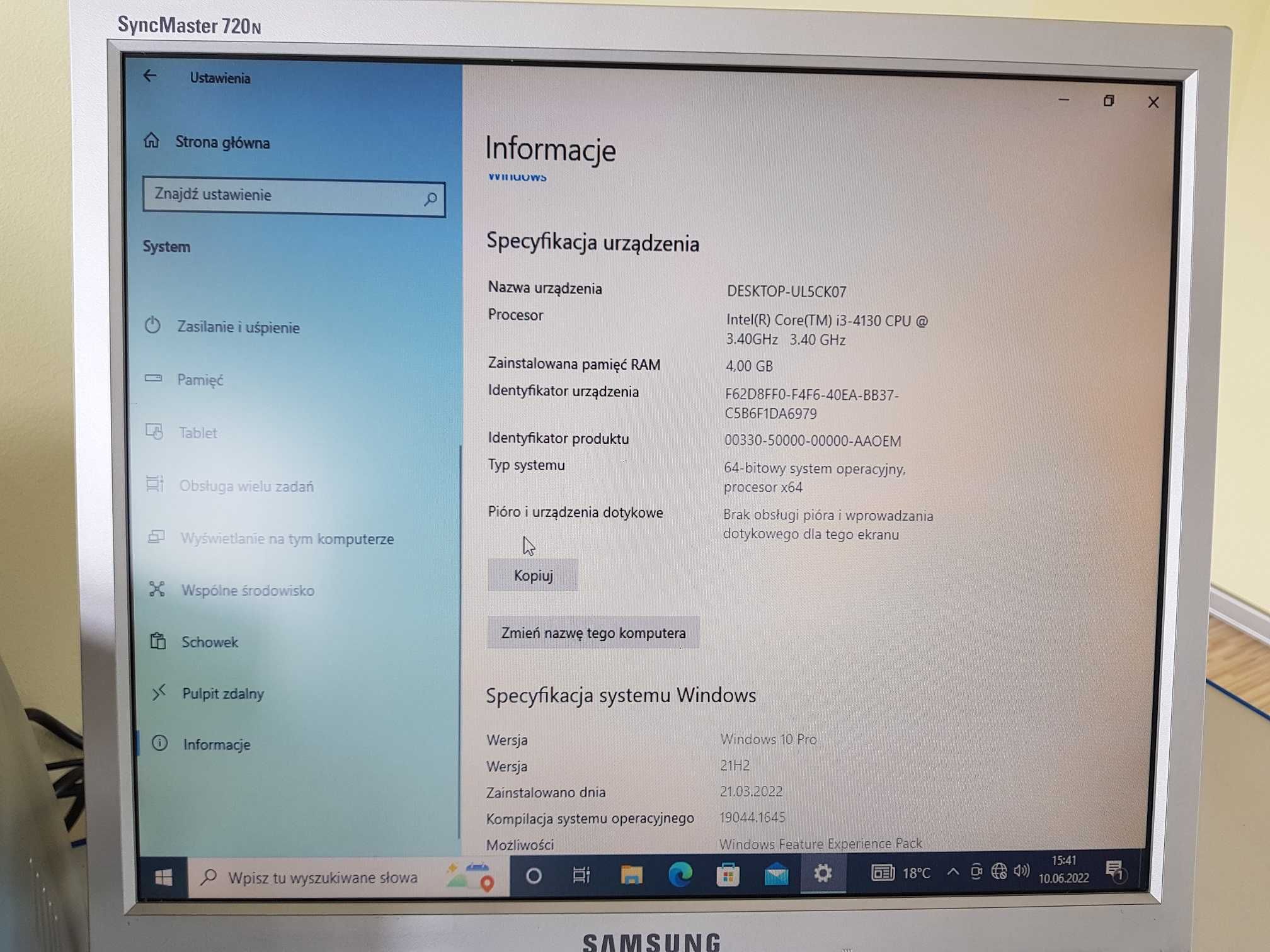 Komp. Asus PRO Windows 10 PRO + 2 Monitory + Klawiatura + Mysz