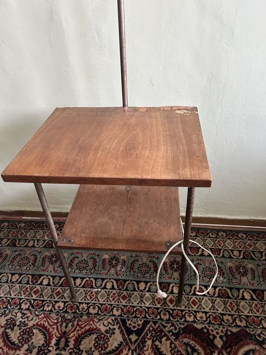 Stolik nocny lampka prl