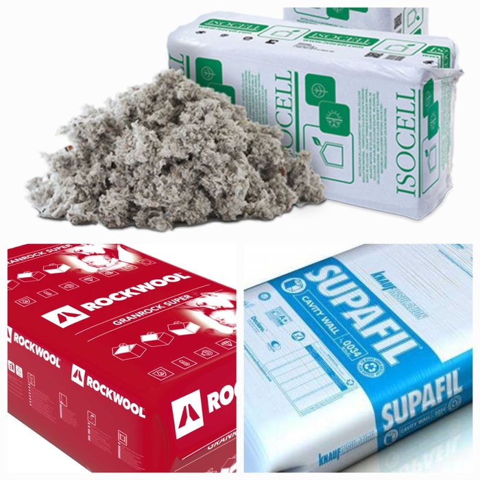 Izolacje wdmuchiwane – celuloza Isocell, wełna skalna, wełna szklana