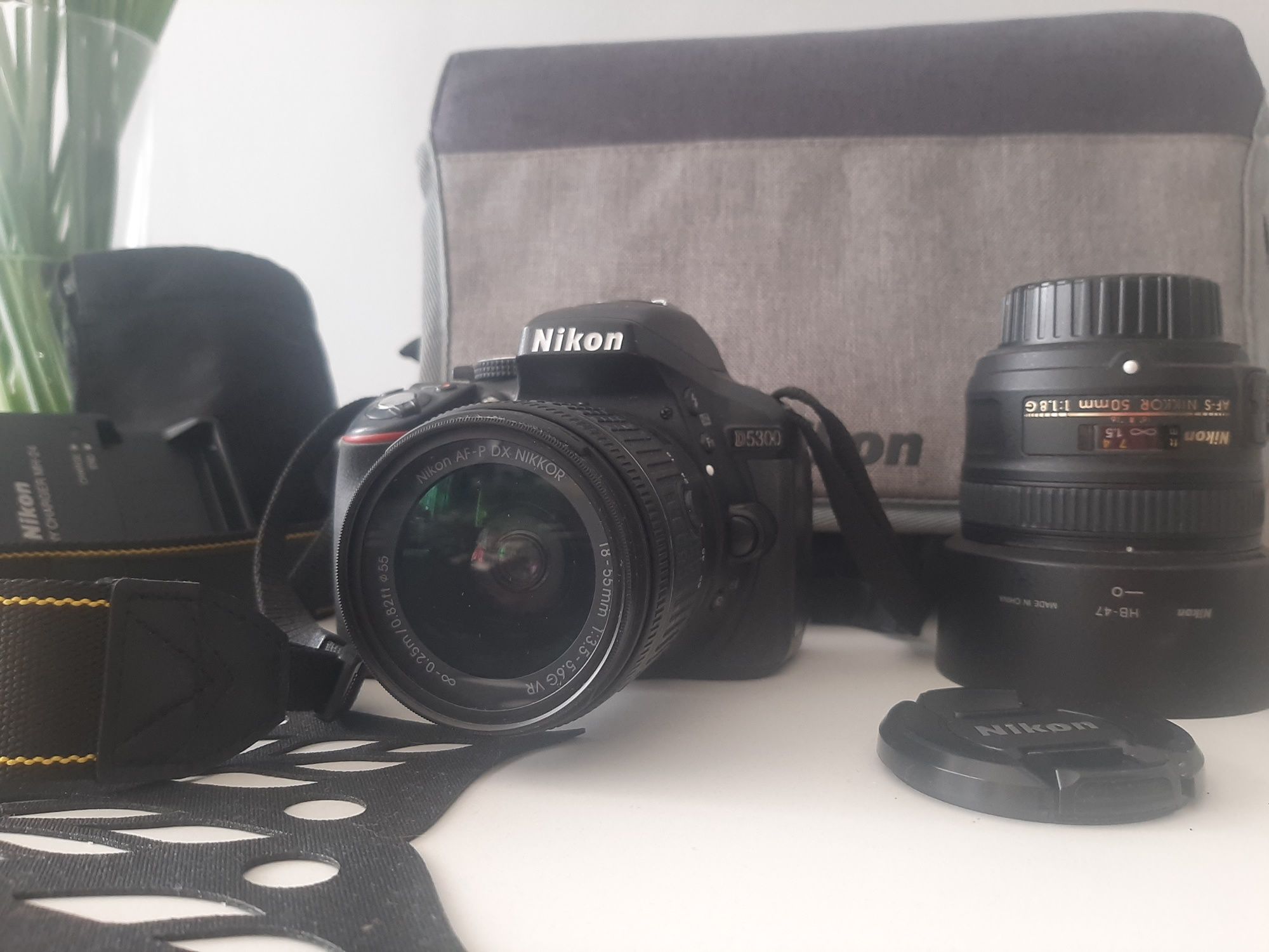 Aparat Nikon D5300 plus dwa obiektywy