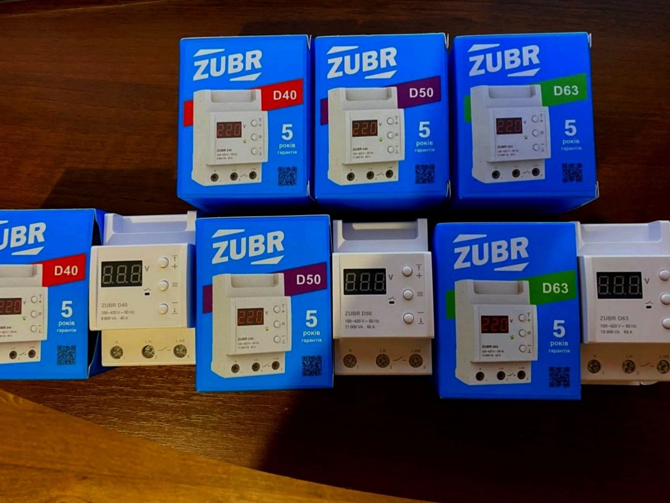 Реле напруги ZUBR D40/50/63.