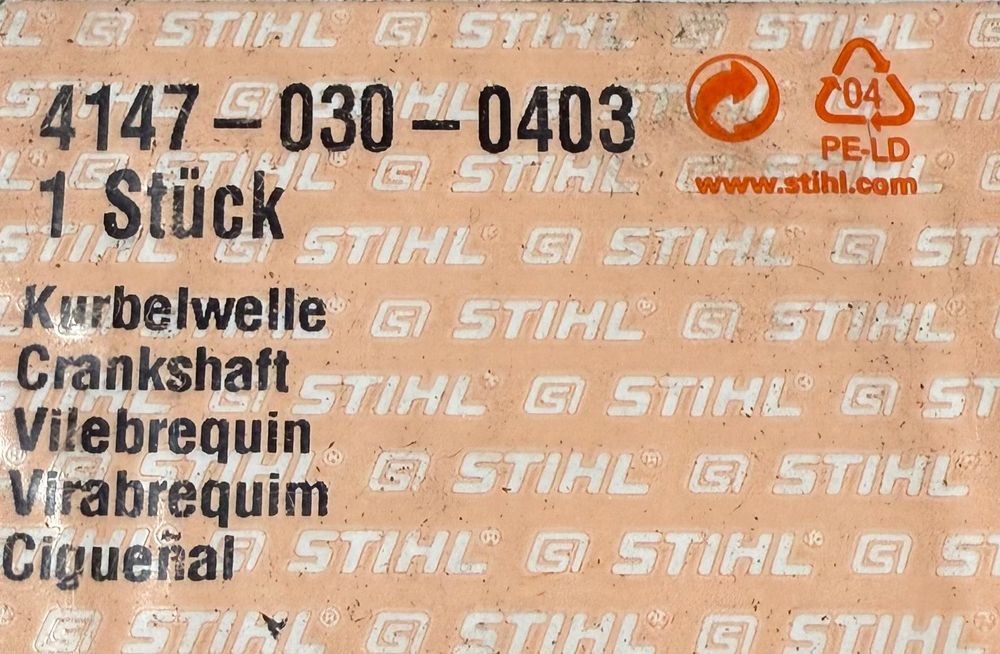 Wał korbowy kosa stihl FS 260 i 460 i FS 410 zwykła i m-tronic