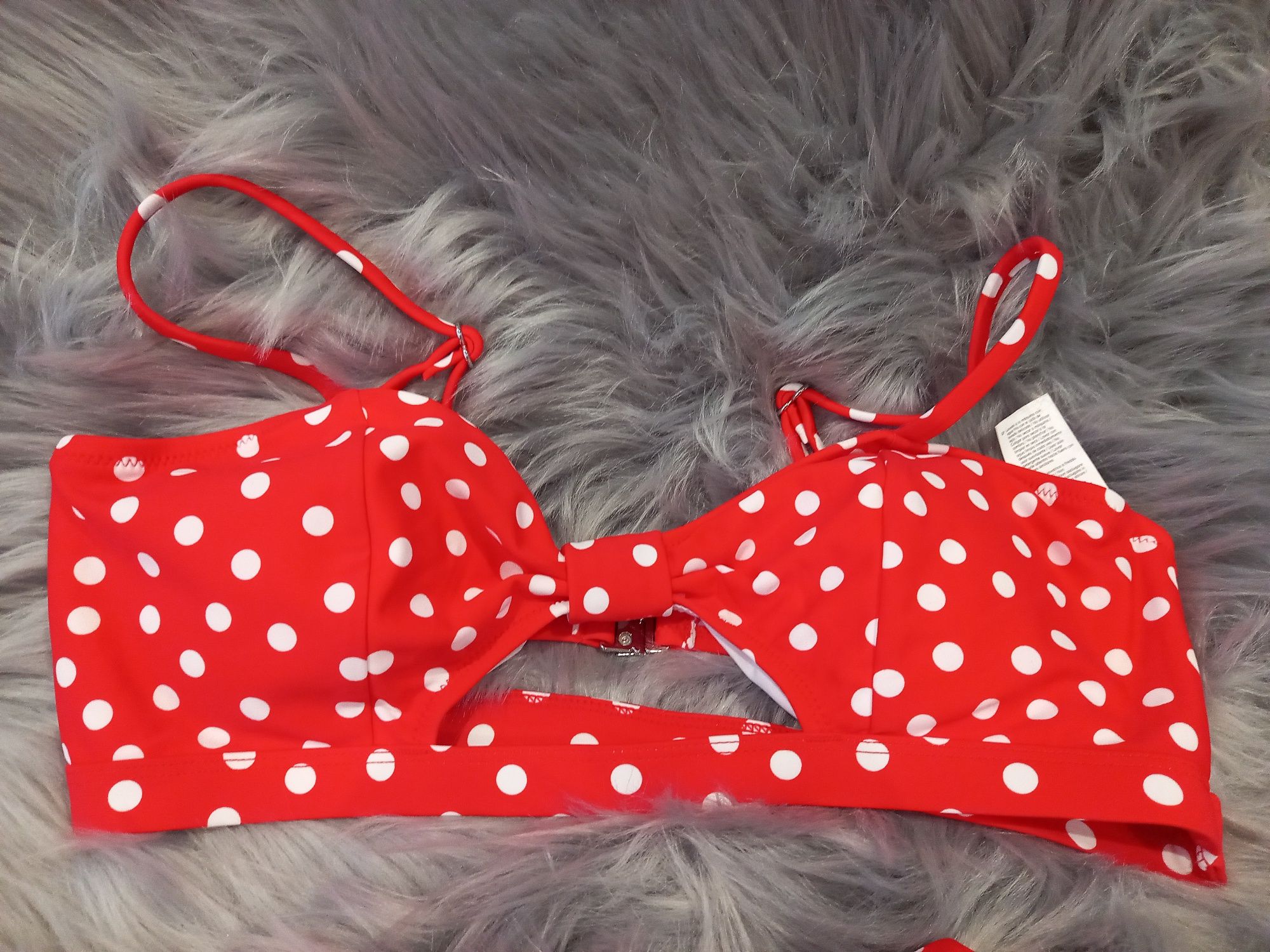 CUPSHE damski strój kąpielowy BIKINI CZERWONE Polka Dot rozm. M