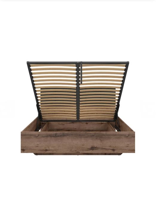 Łóżko Kassel B1 160x200 ze stelażem i pojemnikiem dąb