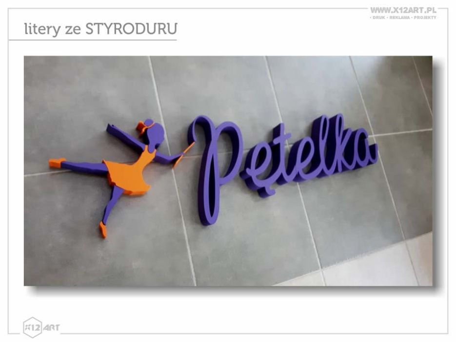 Litery ze Styroduru Przestrzenne Logo 3D Plexi REKLAMA zewnętrzna WAWA