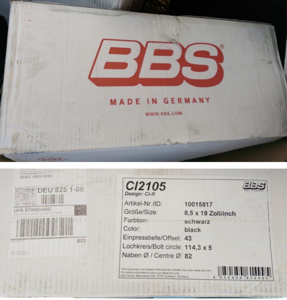 Диски BBS CI-R R19 114,3 x 5 ( оригінал)