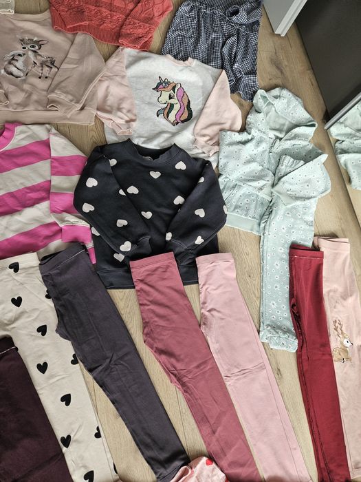 Paka ubrań dla dziewczynki jesień/zima 110/116 H&M