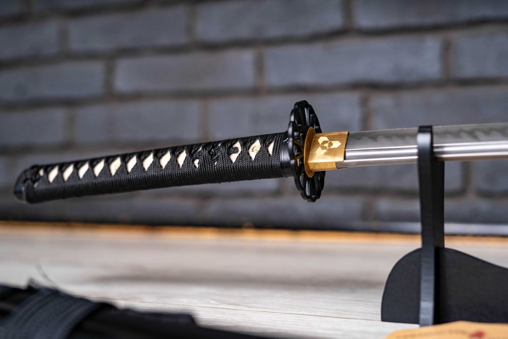 Miecz Samurajski Japońska Katana Stal T10 Handmade Hamon Zbrocze 62HRC