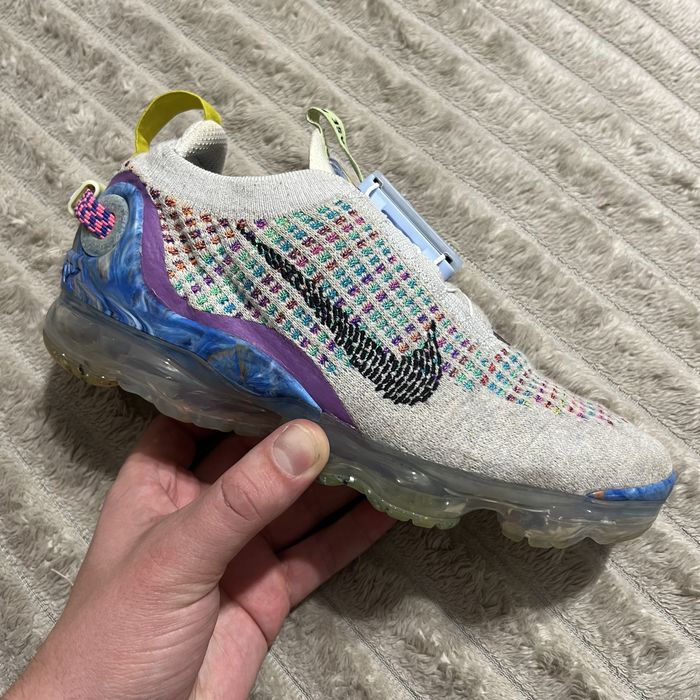 36 / Nike Air VaporMax 2020 Flyknit GS Multi-Color Pure Platinum Black