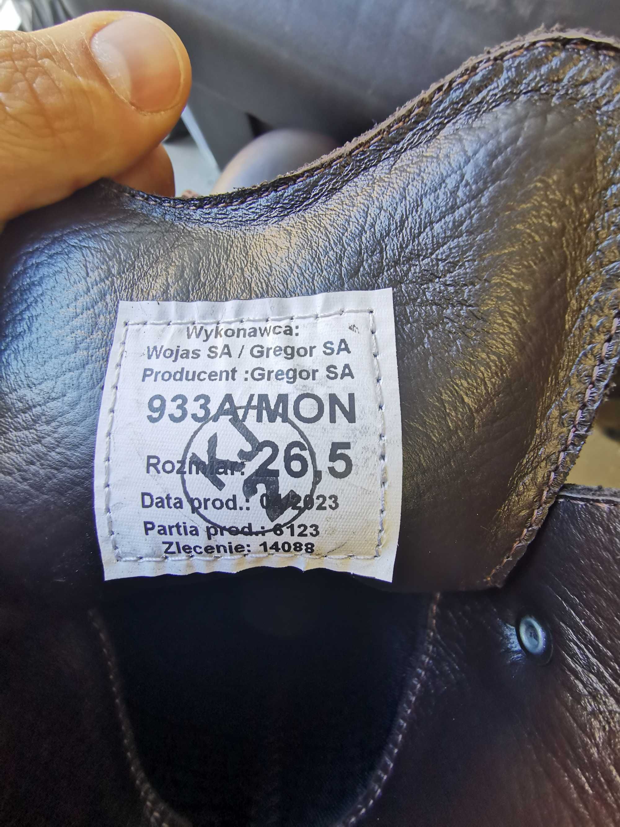 Buty wojskowe WOJAS/GREGOR zimowe brązowe 933A/MON rozmiar 41