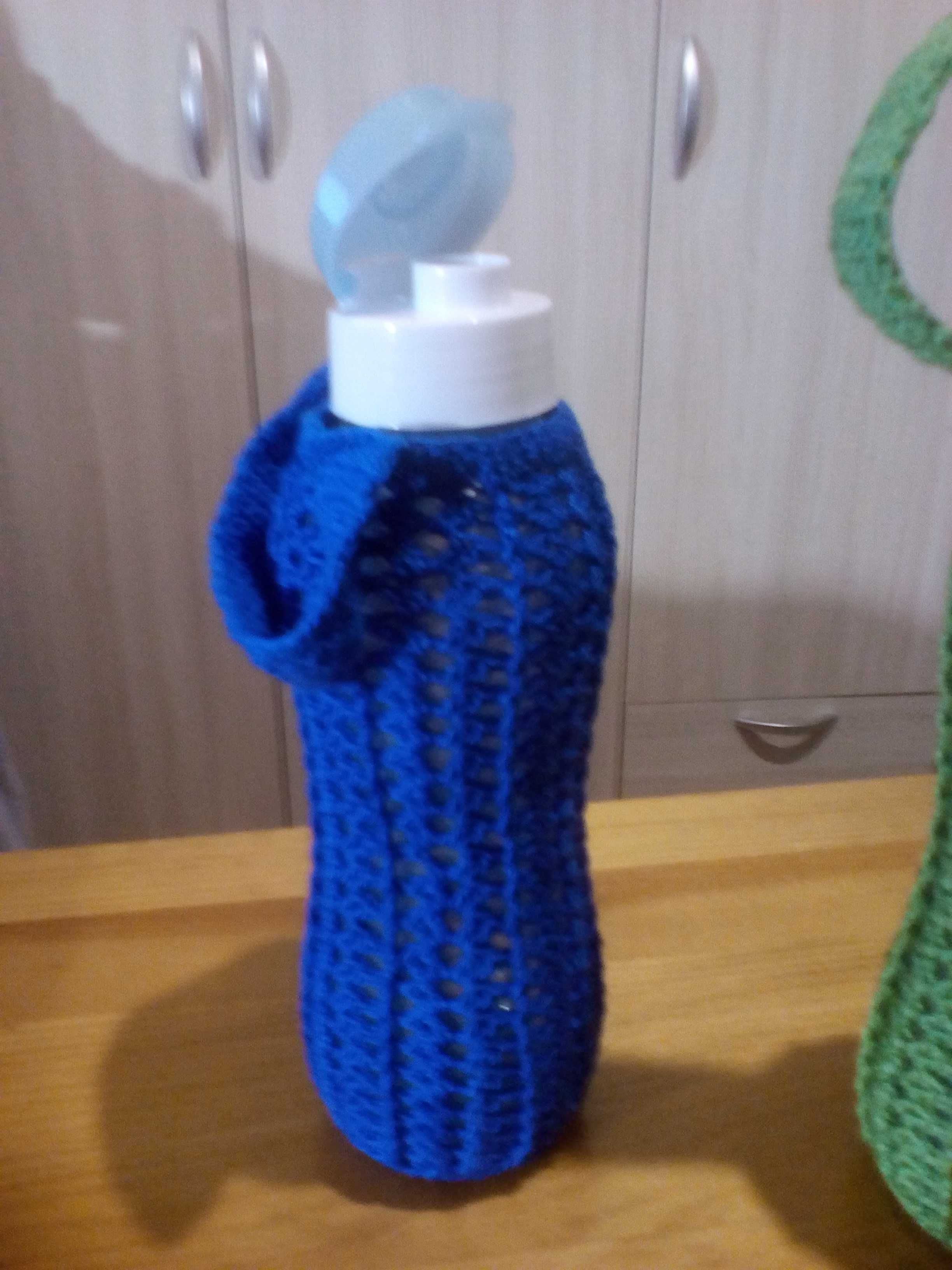 Bolsa porta garrafas em crochet