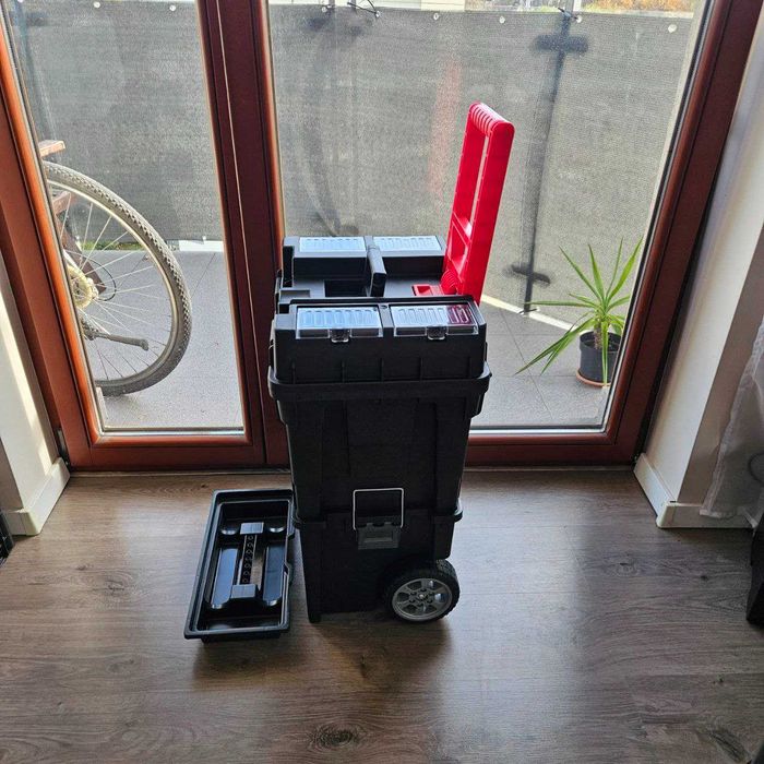 3w1 XXL Mocna Skrzynka Narzędziowa Na Kółkach Modułowa + GRATIS Tacka