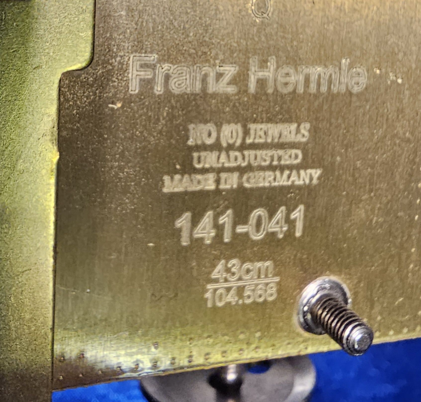 Mechanizm zegara Franz Hermle