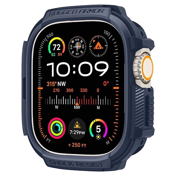 Etui Spigen Rugged Armor na Apple Watch Ultra 1 / 2 (49 mm) - granatow
