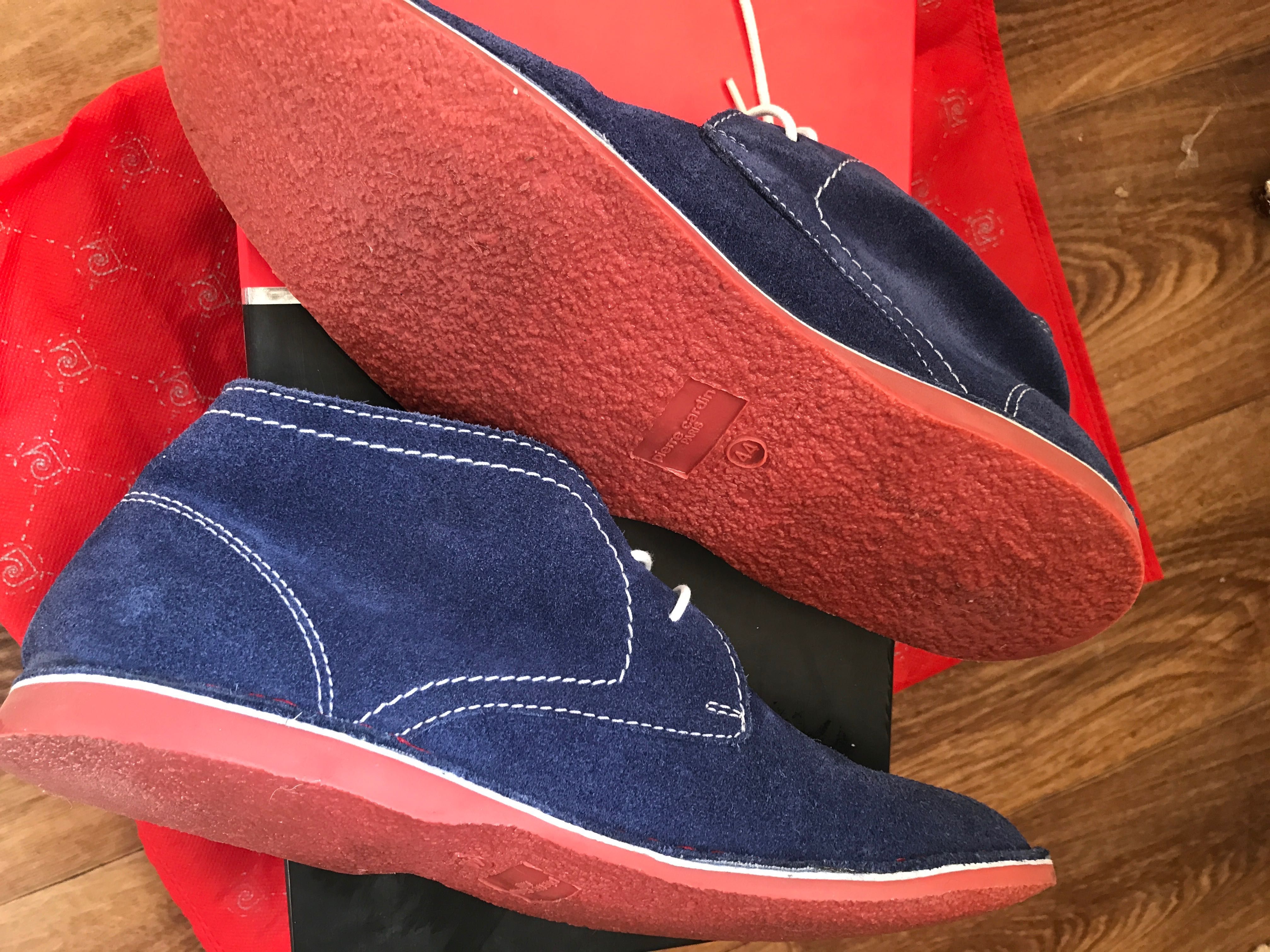 Ботинки мужские голубые, замшевые Pierre Cardin