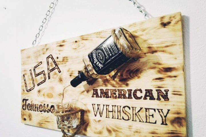 Prezent / Wystrój Lokalu Zawieszana Drewniana Tablica Jack Daniels