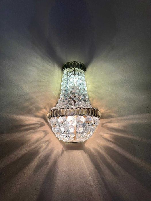 Lustre de 8 lumes e aplique de parede - década de 60