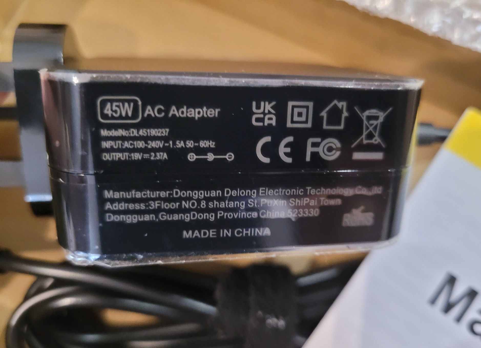 45W AC Adapter Ładowarka Laptop