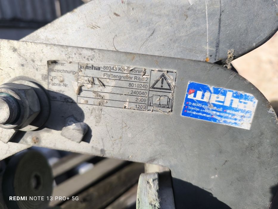 Chwytak samozaciskowy do płyt granitowych Weha Riba 2