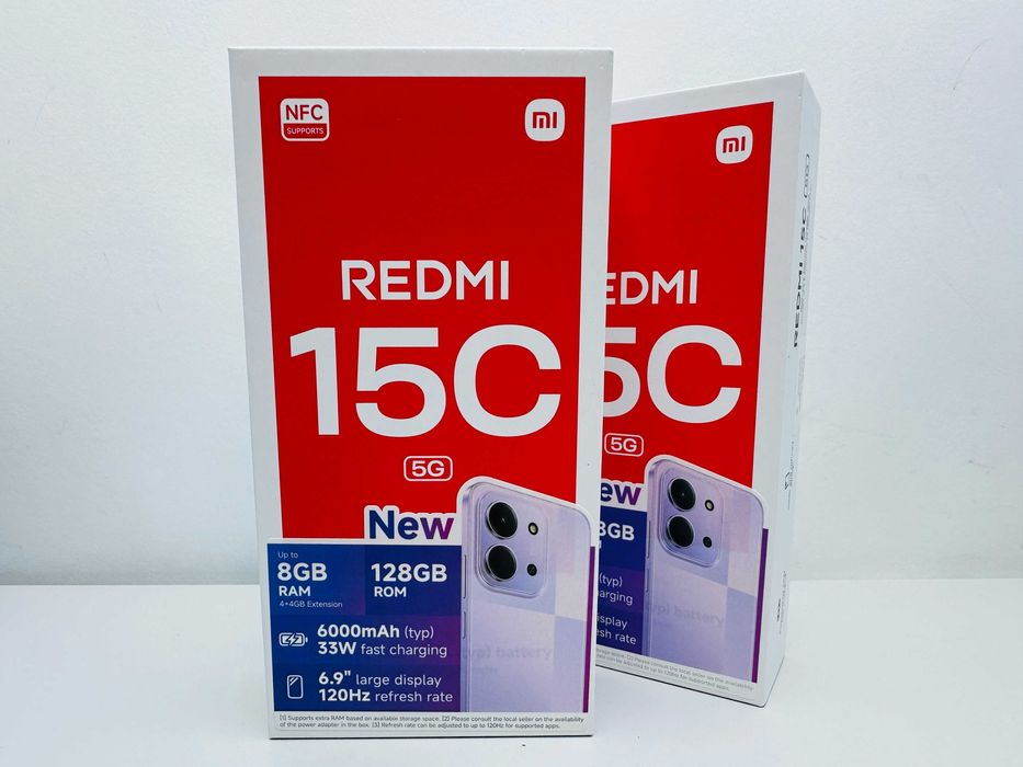 Xiaomi Redmi 15C 128/4+4GB /Nowe!/Bez RAT/ Sklep Wrocław