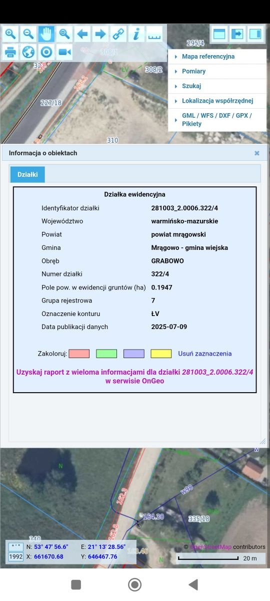 Sprzedam działkę budowlaną Grabowo