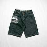 Wrung baggy y2k shorty jeansowe 36us/L print washed